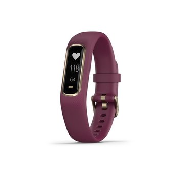 Garmin, Opaska sportowa, Vivosmart 4, różowo-złoty z ciemnoróżowym paskiem - Garmin