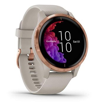 Garmin Venu Gps Wi-Fi Light Sand/Rose Gold Ww (Odnowiony) - Jasny Wyświetlacz Amoled, Monitorowanie Zdrowia, Aplikacje Sportowe, Odtwarzanie Muzyki, Płatności Zbliżeniowe - Inna marka