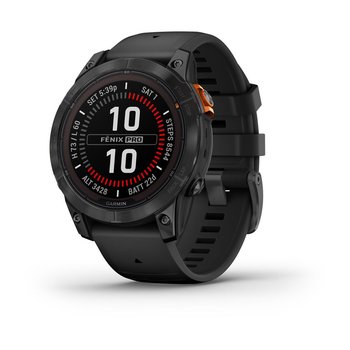 Garmin, Zegarek sportowy Garmin Fenix 7 Pro Solar Edition Slate Grey / Black Band - Garmin