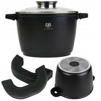 Garnek 10L Granitowy Z Powłoką Greblon + Uchwyty