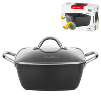 Garnek aluminiowy Florina Nelio kwadratowy z pokrywką 24 cm 4 l