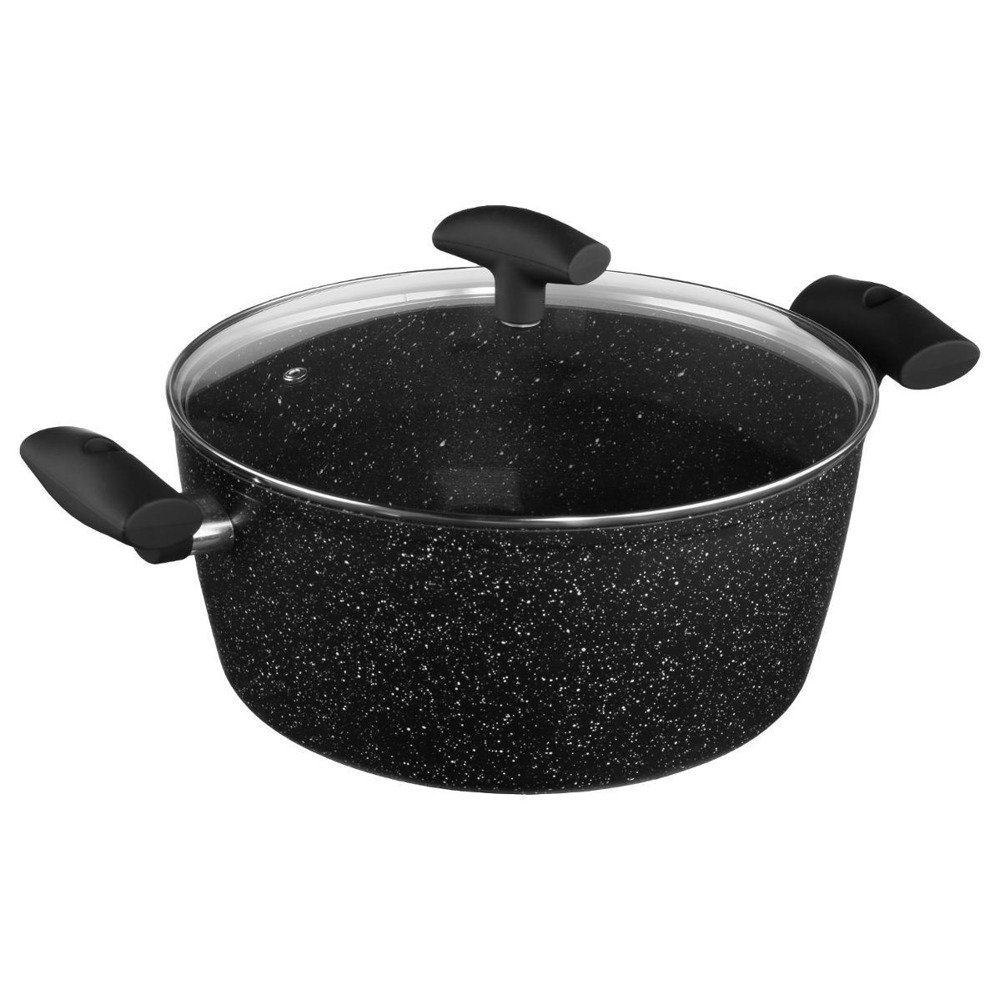 Garnek aluminiowy, SECRET DE GOURMET, czarny, 28 cm