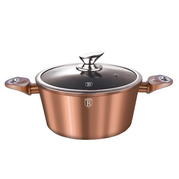 Garnek Berlinger Haus Metallic Line Rose Gold, różowe złoto, z pokrywką, 28 cm, BH/1516