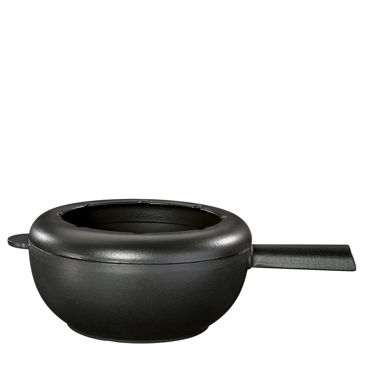 Garnek do fondue serowego, śred. 20 x 10,5 cm, 2,0 l, żeliwo, czarny / Spring