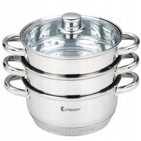 Garnek do gotowania na parze 4cz parowar 24cm stal EliteHoff