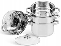 Garnek Do Gotowania Na Parze Parę Parowar 5El 5L 24Cm Indukcja Gaz 9245 Yermos