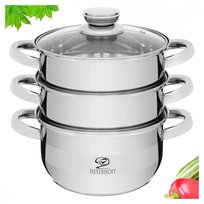 Garnek do Gotowania na Parze Parowar 3.8L Stal Nierdzewna 22cm Indukcja Gaz Meyerhoff