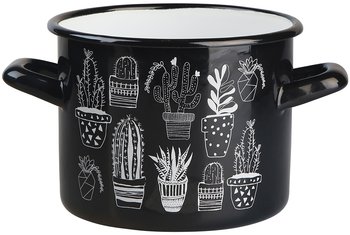 Garnek emaliowany ALTOM DESIGN Cactus Black, czarny, 5,8 l - Altom