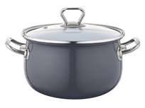 Garnek emaliowany Emalia Pleszew Bliss 22 cm 4,8L szary indukcja gaz