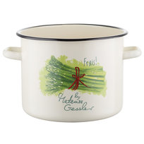 Garnek emaliowany Emalia Polska Pleszew Szparagi by Mateusz Gessler 22 cm 6,4 l