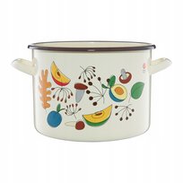 Garnek emaliowany Grzyby 7,5 l EMALIA OLKUSZ