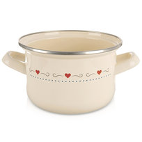 Garnek emaliowany kremowy TONCA 16 cm, 1,4 l