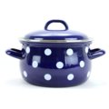 GARNEK EMALIOWANY Z POKRYWĄ EMALIA 16 CM INDUKCJA GAZ OLKUSZ 2 L - Belis
