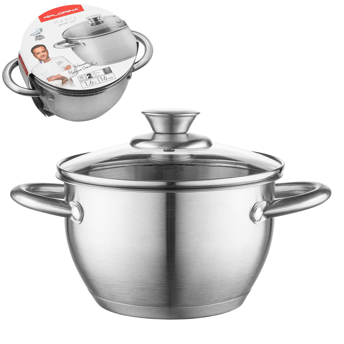 Garnek Florina Henry 16cm 1,7 l indukcja gaz