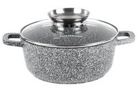 Garnek Granitowy 2.3L Z Pokrywką 20 Cm System Aroma Na Indukcję Gaz