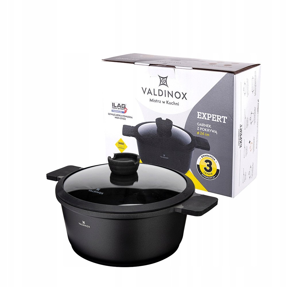 Garnek nieprzywierający z pokrywką Valdinox Expert 4,5 l