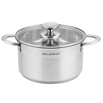 Garnek nierdzewny Florina Falcon 24 cm 6 l stalowy z pokrywką szklaną