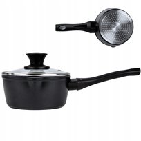 Garnek Rondel Granitowy Z Pokrywą Rondelek Aluminiowy Indukcja Gaz Rączka