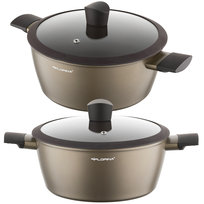 GARNEK TRADYCYJNY ALUMINIOWY FLORINA CAVA 28CM 6,4L SZAMPAŃSKI NON-STICK