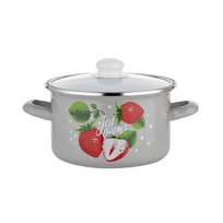 GARNEK TRADYCYJNY EMALIOWANY DŻEM 2,1L 16CM INDUKCJA