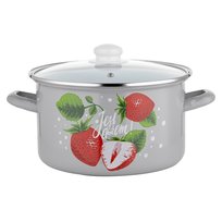 GARNEK TRADYCYJNY EMALIOWANY DŻEM 5,3L 22CM INDUKCJA