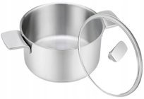 Garnek z pokrywką 2,5L 18cm stal wysokiej jakości każdy rodzaj kuchenki