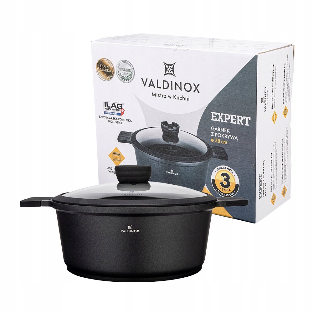 Garnek z pokrywką 6 l Valdinox Expert 28 cm