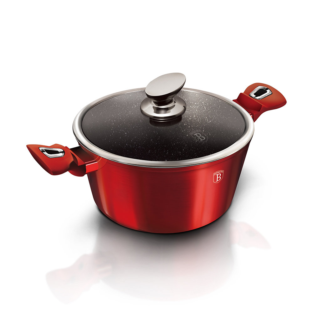 Garnek z pokrywką 8L Metallic Line Burgundy BerlingerHaus BH-6192