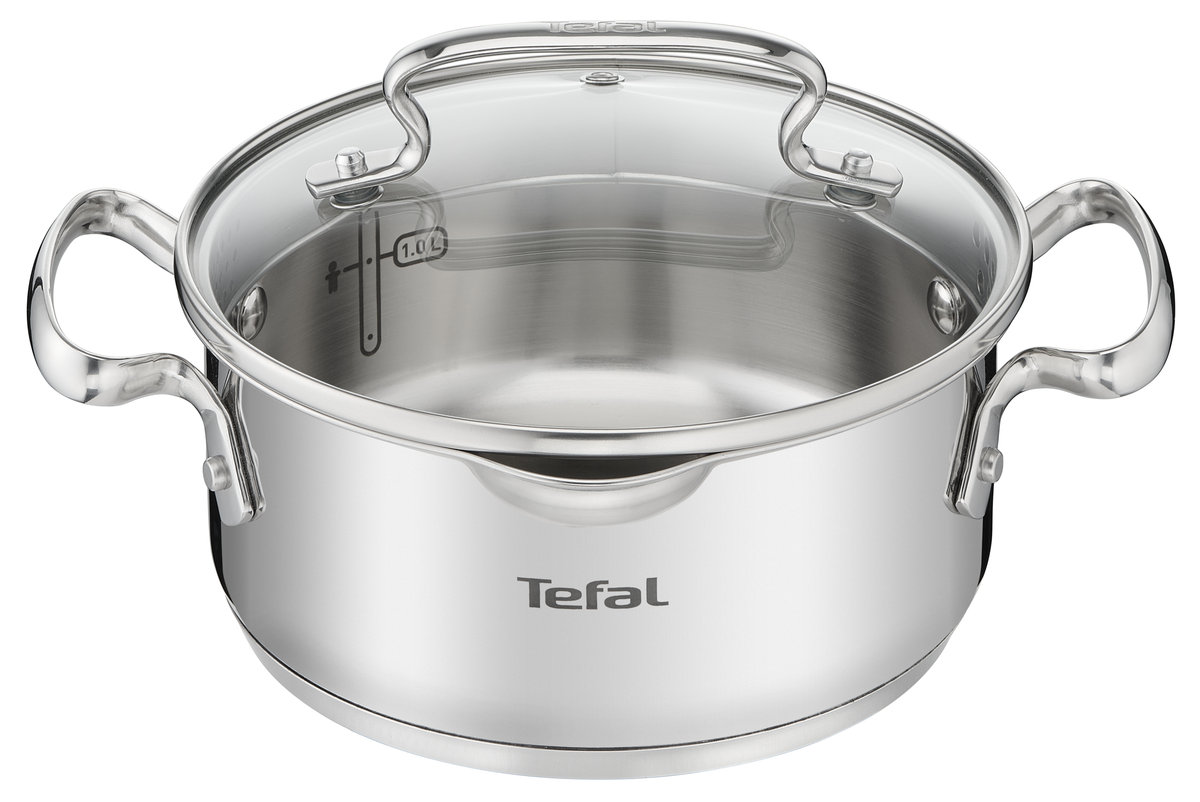 Garnek z pokrywką TEFAL Duetto+ G7194355, 18 cm, srebrny