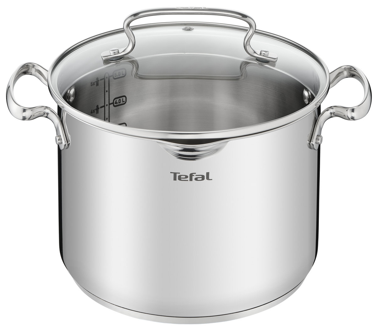 Garnek z pokrywką TEFAL Duetto+ G7197955, 22 cm, srebrny