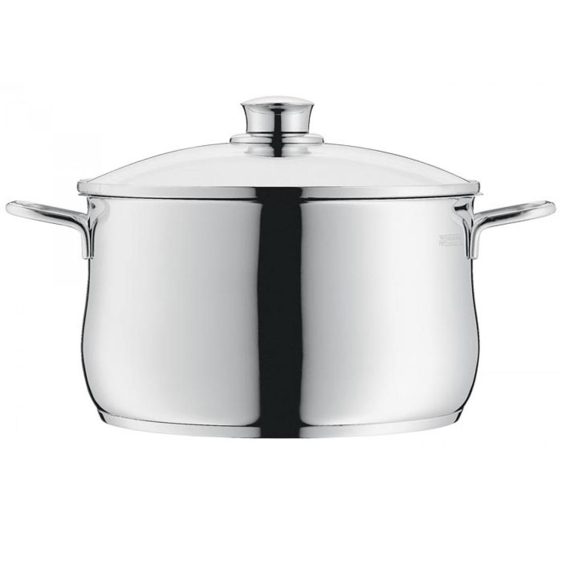 Garnek z pokrywką WMF Diadem Plus, srebrny, 6 l