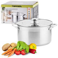 Garnek ze stali nierdzewnej z pokrywką gaz indukcja TOPFANN 6,1l