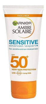 Garnier, Ambre Solaire Sensitive Advanced Face Protection, Krem ochronny do skóry twarzy i oczu SPF50+, 50 ml - Garnier