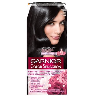 Garnier, Color Sensation, Krem koloryzujący, 1.0 Głęboka onyksowa czerń - Garnier