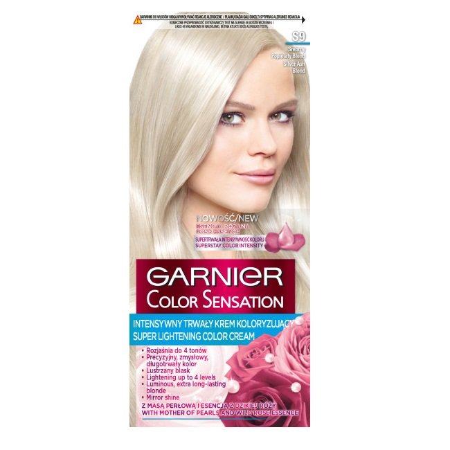 Empik Garnier, Color Sensation, Krem koloryzujący S9 Popielaty Blond