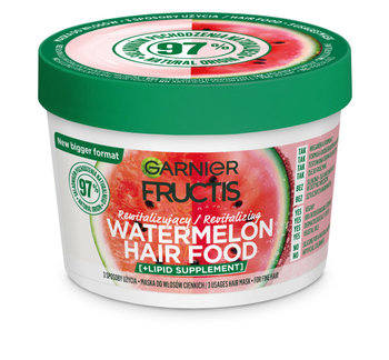 Garnier, Fructis Watermelon Hair Food, Rewitalizująca maska do włosów cienkich, 400 ml - Garnier