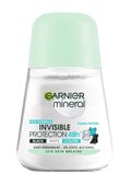 Garnier, Mineral Invisible Protection, Dezodorant roll-on 48h Clean Cotton Black White Colors, 50 ml - Garnier