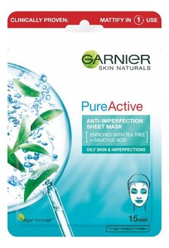 Garnier Skin Naturals Pure Active Oczyszczająca maska na tkaninie do cery tłustej i z niedoskonałościami 23g - Garnier