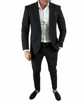 Garnitur męski dwuczęściowy komplet grafitowy/antracyt DJG012 50