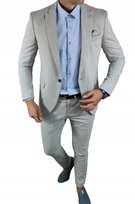 Garnitur męski dwuczęściowy komplet kolor szary-popielaty DJG05 - 58