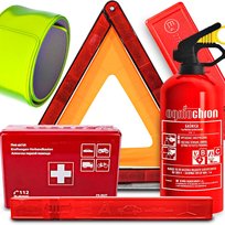 Gaśnica Ogniochron 1kg Apteczka Trójkąt Ostrzegawczy Opaska Odblaskowa