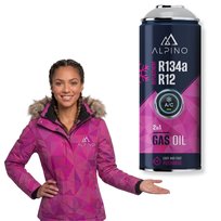 Gaz do nabijania klimatyzacji samochodu ALPINO R134a czynnik chłodniczy 2W1 brak informacji