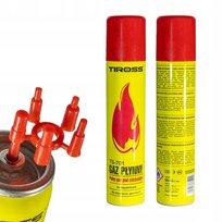 GAZ DO ZAPALNICZEK ZAPALARKI 90ml KARTUSZ GAZOWY TIROSS