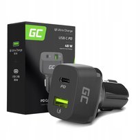 Gc Szybka Ładowarka Samochodowa Usb-C Usb 48W Ładowanie Pd Qc 3.0 12V 24V Greencell