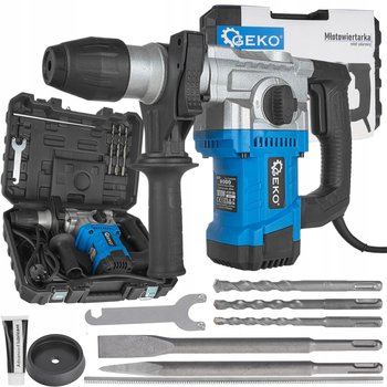 Geko Młotowiertarka Młot Udarowy 1010W 4J Sds+ Dłuta Wiertła Walizka G80707 - Geko