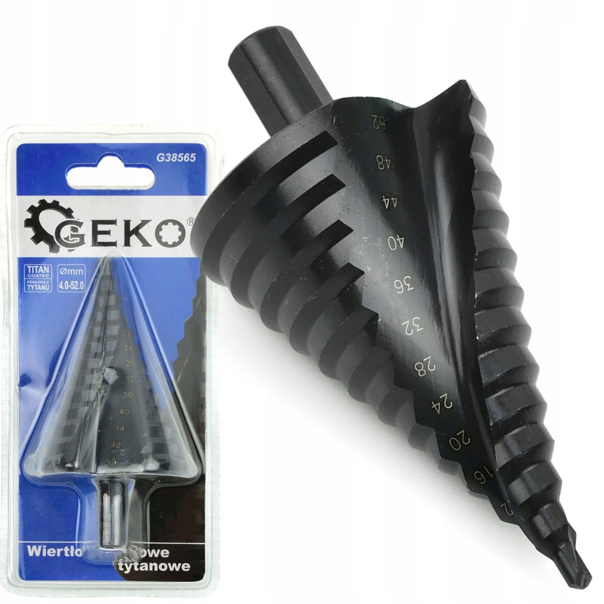 Geko Wiertło Stopniowe Hss Tialn 4-52Mm Długość 82Mmm G38565-Zdjęcie-0