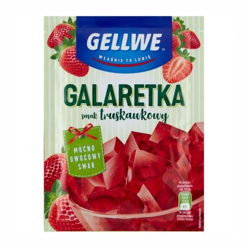 Gellwe, galaretka truskawkowa, 75g