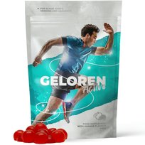 Geloren Active 400g - Żelki dla ludzi na stawy z kolagenem i witaminą C pomarańczowe 90 szt.