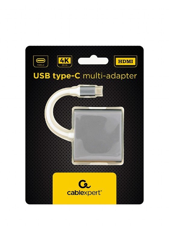 Gembird, adapter USB typ C Szary-Zdjęcie-0