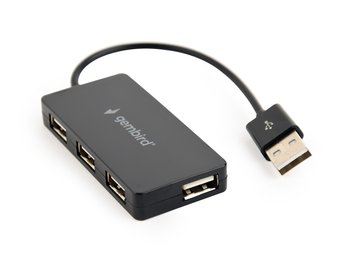 Gembird Hub USB 2.0 4-Portowy z włącznikiem (czarny) - Gembird